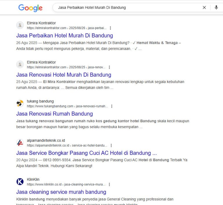 Jasa Perbaikan Hotel Murah Di Bandung P1