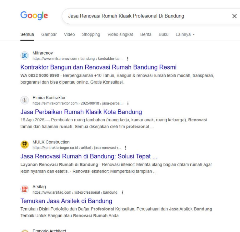 Jasa Renovasi Rumah Klasik Profesional Di Bandung P1